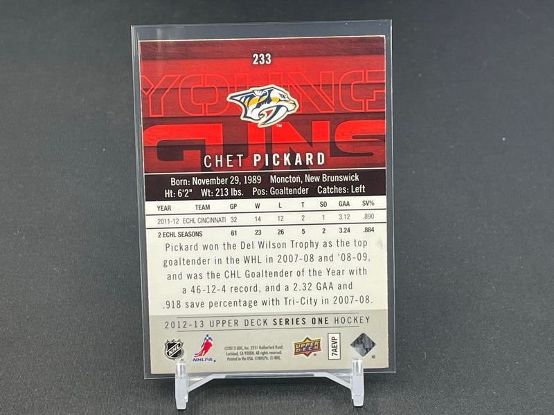 2012 UPPER DECK SERIES ONE - YOUNG GUNS - C. PICKARD -