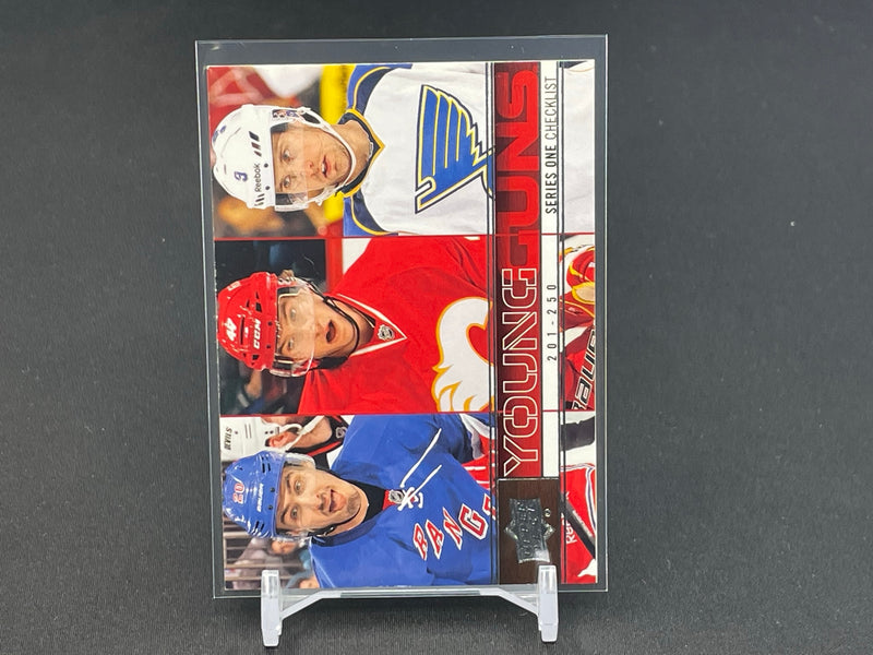 2012 UPPER DECK SERIES ONE - YOUNG GUNS CHECKLIST - C. KREIDER / S. BAERTSCHI / J. SCHWARTZ -