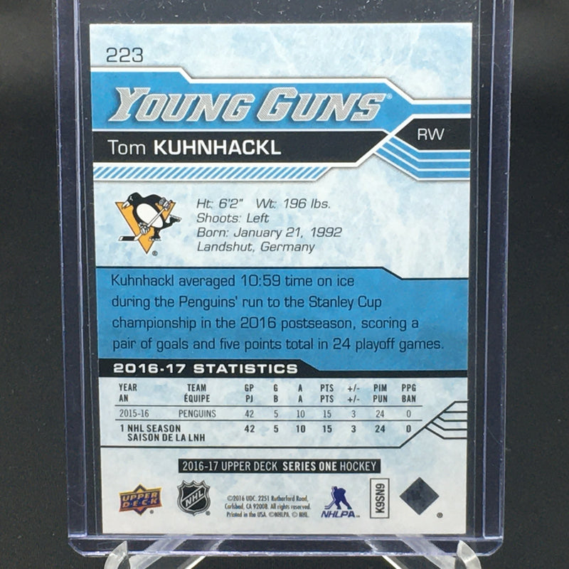 2016 UPPER DECK SERIES ONE - YOUNG GUNS - T. KUHNHACKL -