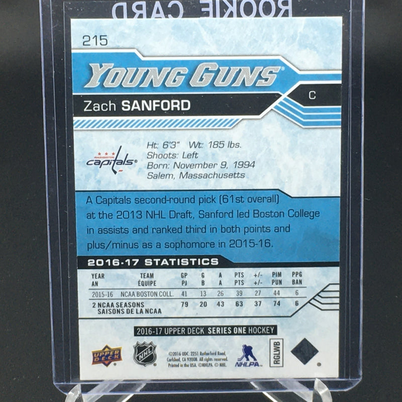 2016 UPPER DECK SERIES ONE - YOUNG GUNS - Z. SANFORD -