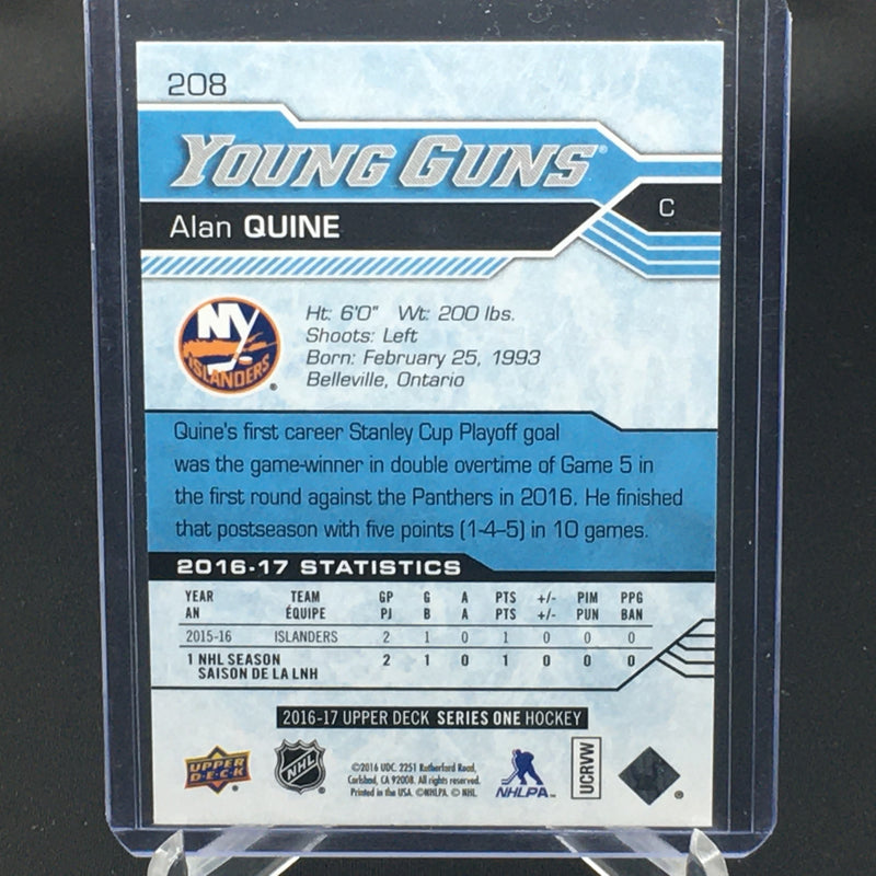 2016 UPPER DECK SERIES ONE - YOUNG GUNS - A. QUINE -