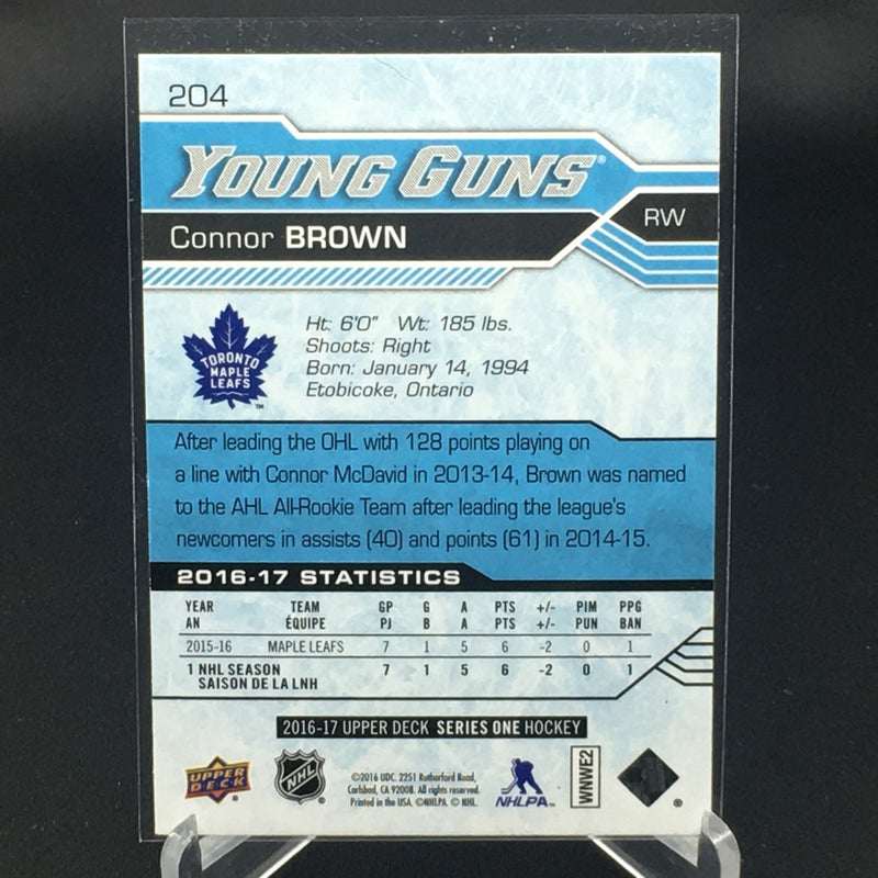2016 UPPER DECK SERIES ONE - YOUNG GUNS - C. BROWN -