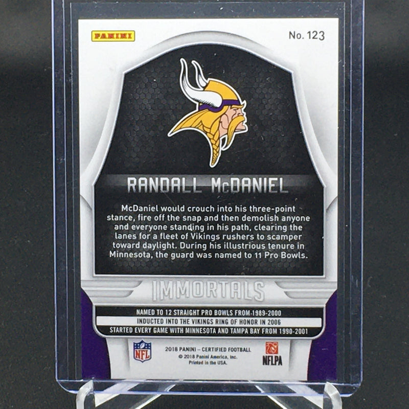 2018 PANINI CERTIFIED - IMMORTALS - R. McDANIEL - #123 - #'D/999