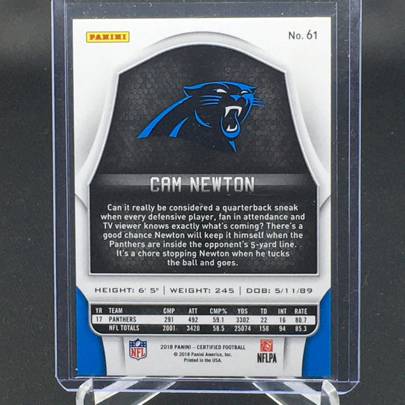 2018 PANINI CERTIFIED - ORANGE - C. NEWTWON - #61 - #'D/225