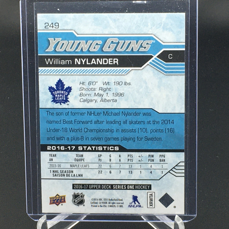 2016 UPPER DECK SERIES ONE - YOUNG GUNS - W. NYLANDER -