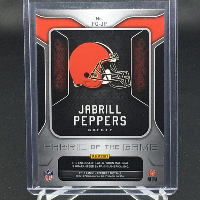2018 PANINI CERTIFIED - CERTIFIED SEAL - FABRIC OF THE GAME - J. PEPPERS - #FG-JP - #'D/99 - JERSEY RELIC