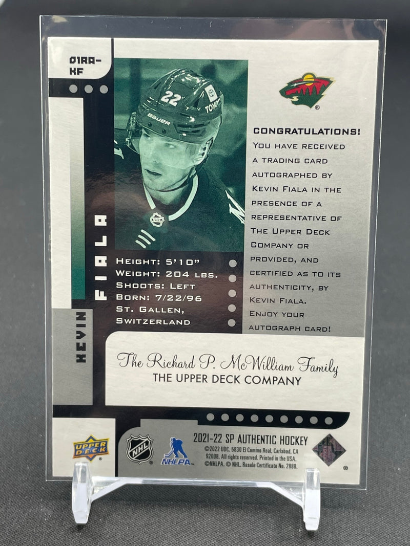 2021 UPPER DECK SP AUTHENTIC - 2001 RETRO AUTOGRAPHS - K. FIALA - #01RA-HF - #'D/199 - AUTOGRAPH