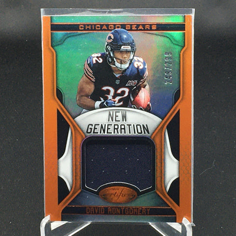 2019 CERTIFIED - NEW GENERATION - ORANGE PARALLEL - D. MONTGOMERY - #NG-DM - #'D/299 - JERSEY RELIC