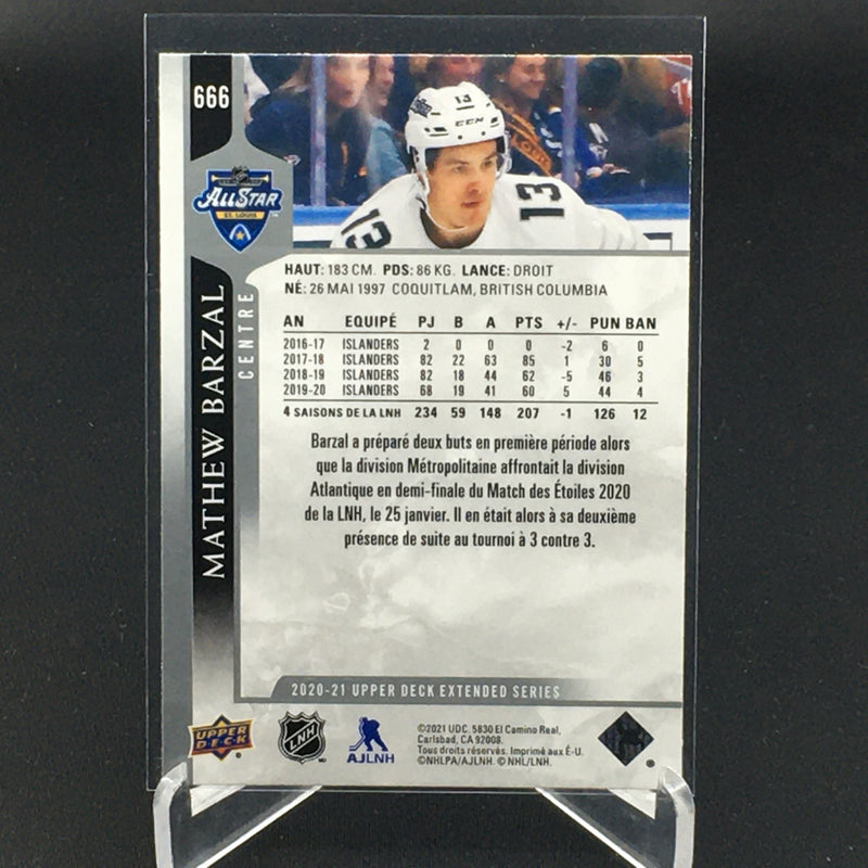 2020 UPPER DECK EXTENDED SERIES - FRENCH VARIATION - M. BARZAL -