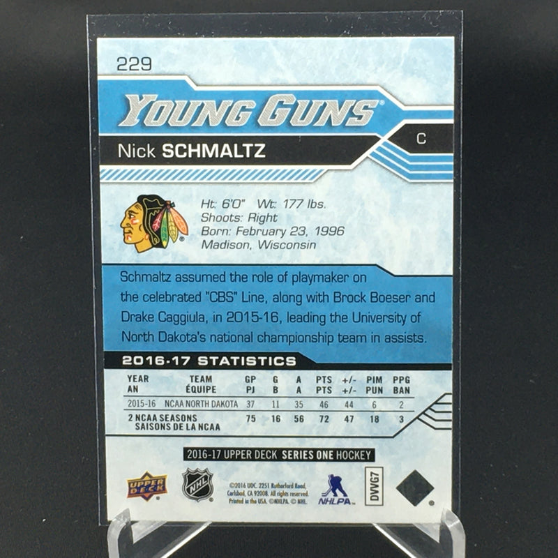 2016 UPPER DECK SERIES ONE - YOUNG GUNS - N. SCHMALTZ -