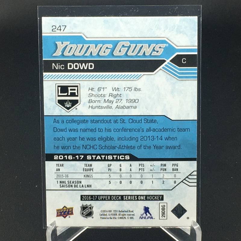 2016 UPPER DECK SERIES ONE - YOUNG GUNS - N. DOWD -