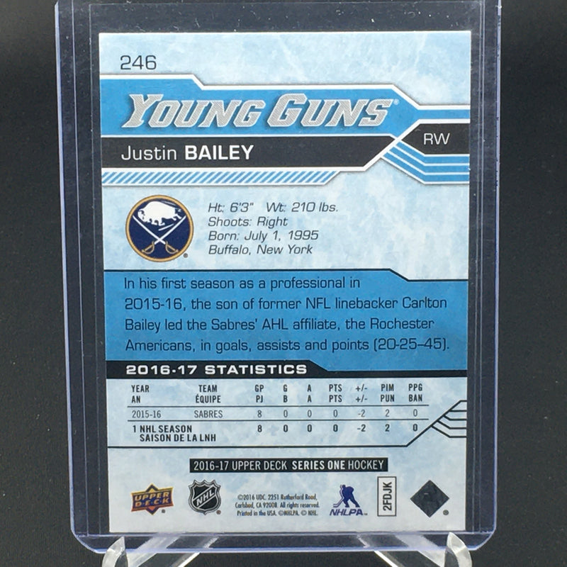 2016 UPPER DECK SERIES ONE - YOUNG GUNS - J. BAILEY -