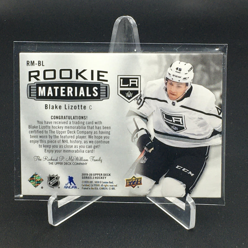 2019 UPPER DECK SERIES TWO - ROOKIE MATERIALS - B. LIZOTTE -