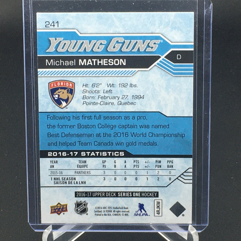 2016 UPPER DECK SERIES ONE - YOUNG GUNS - M. MATHESON -