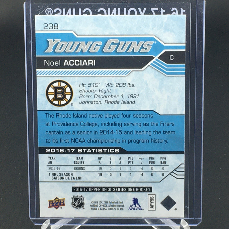 2016 UPPER DECK SERIES ONE - YOUNG GUNS - N. ACCIARI -