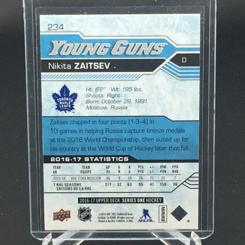2016 UPPER DECK SERIES ONE - YOUNG GUNS - N. ZAITSEV -