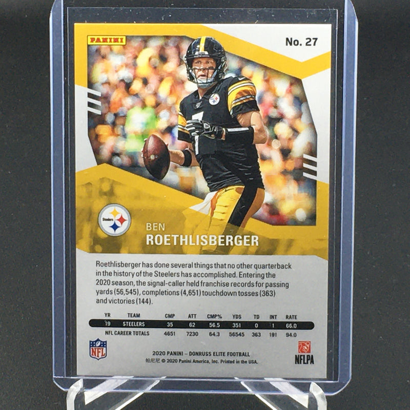 2020 PANINI DONRUSS ELITE - B. ROETHLISBERGER - #27 - #'D/99