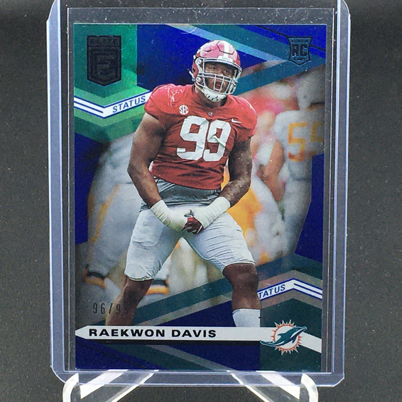 2020 PANINI DONRUSS ELITE - ROOKIE STATUS - R. DAVIS - #180 - #'D/99 - RC
