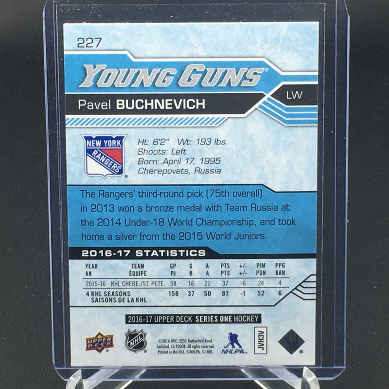 2016 UPPER DECK SERIES ONE - YOUNG GUNS - P. BUCHNEVICH -