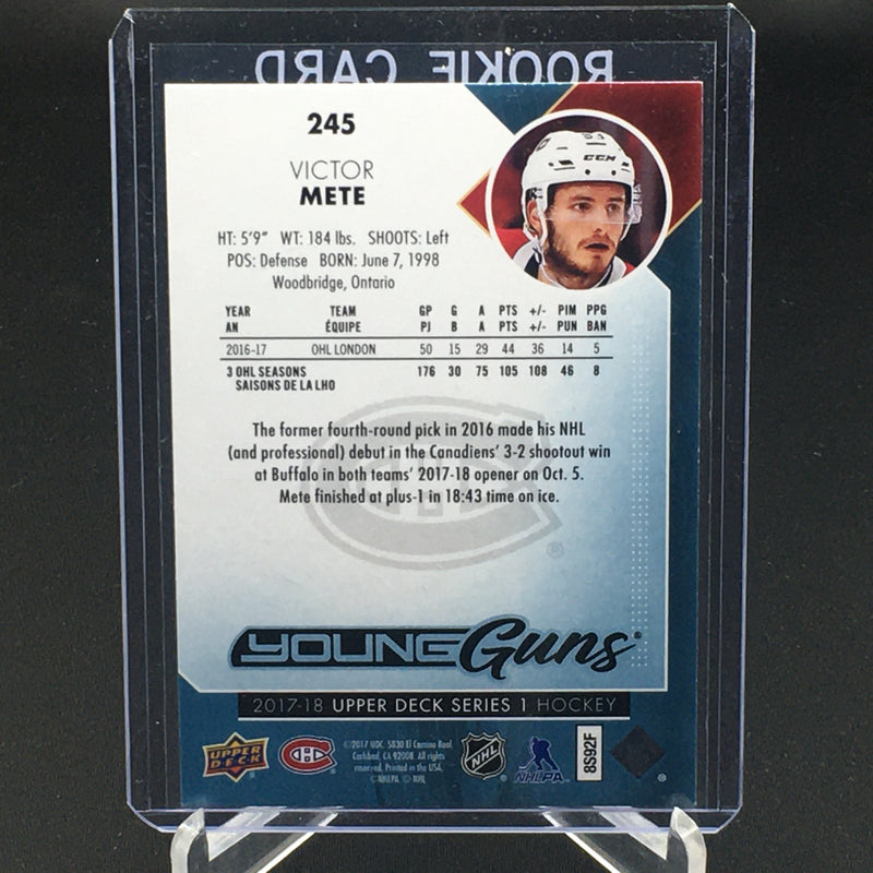 2017 UPPER DECK SERIES ONE - YOUNG GUNS - V. METE -