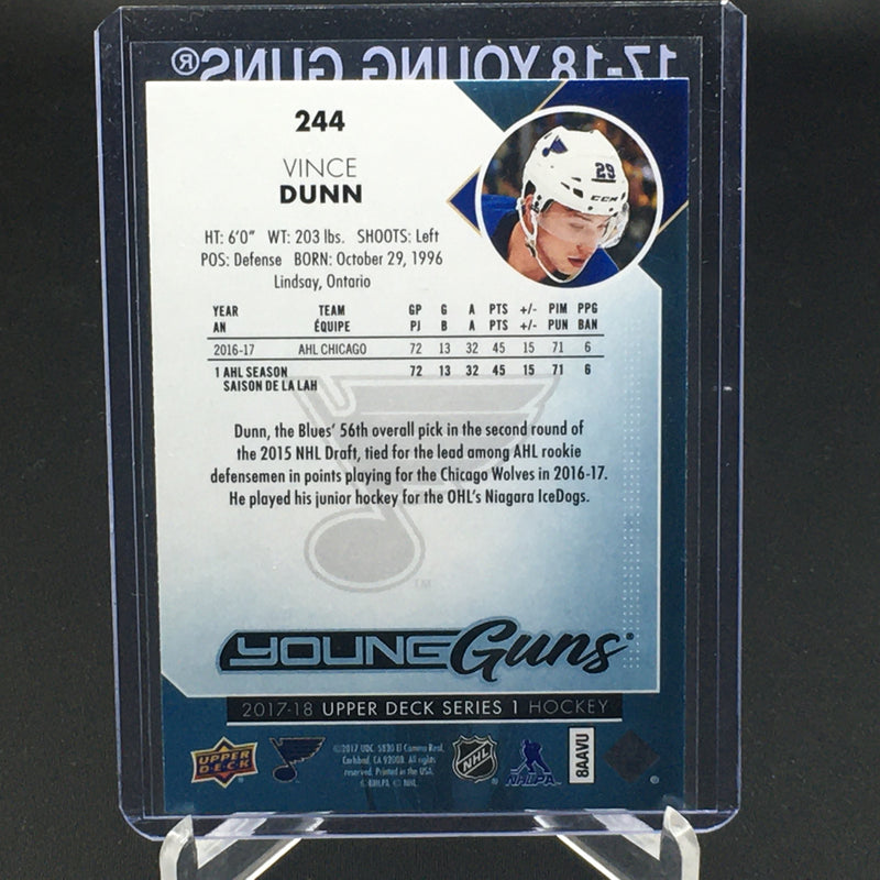 2017 UPPER DECK SERIES ONE - YOUNG GUNS - V. DUNN -
