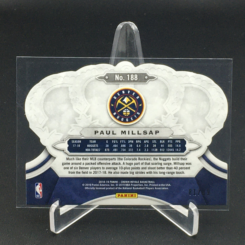 2018 PANINI CROWN ROYALE - GOLD - CRYSTAL - P. MILLSAP - #188 - #'D/99