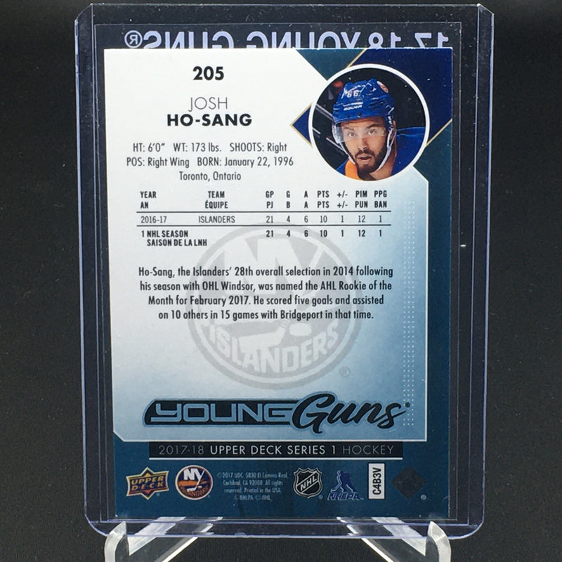 2017 UPPER DECK SERIES ONE - YOUNG GUNS - J. HO-SANG -