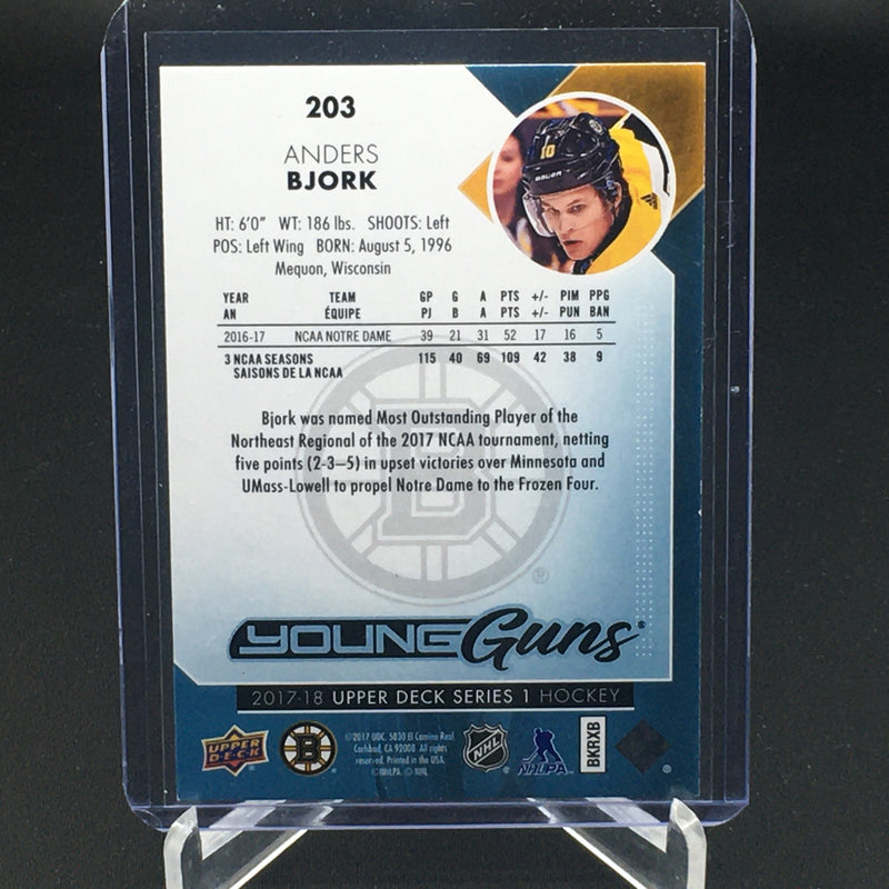 2017 UPPER DECK SERIES TWO - YOUNG GUNS - A. BJORK -