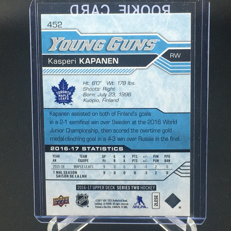 2016 UPPER DECK SERIES TWO - YOUNG GUNS - K. KAPANEN -