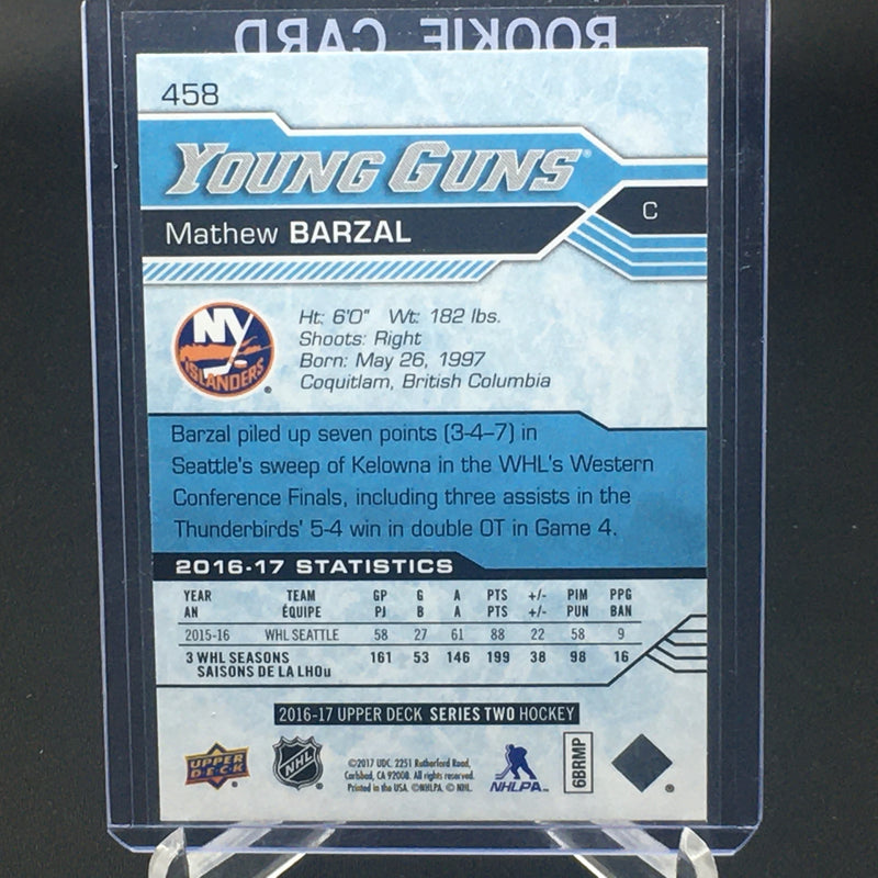 2016 UPPER DECK SERIES TWO - YOUNG GUNS - M. BARZAL -