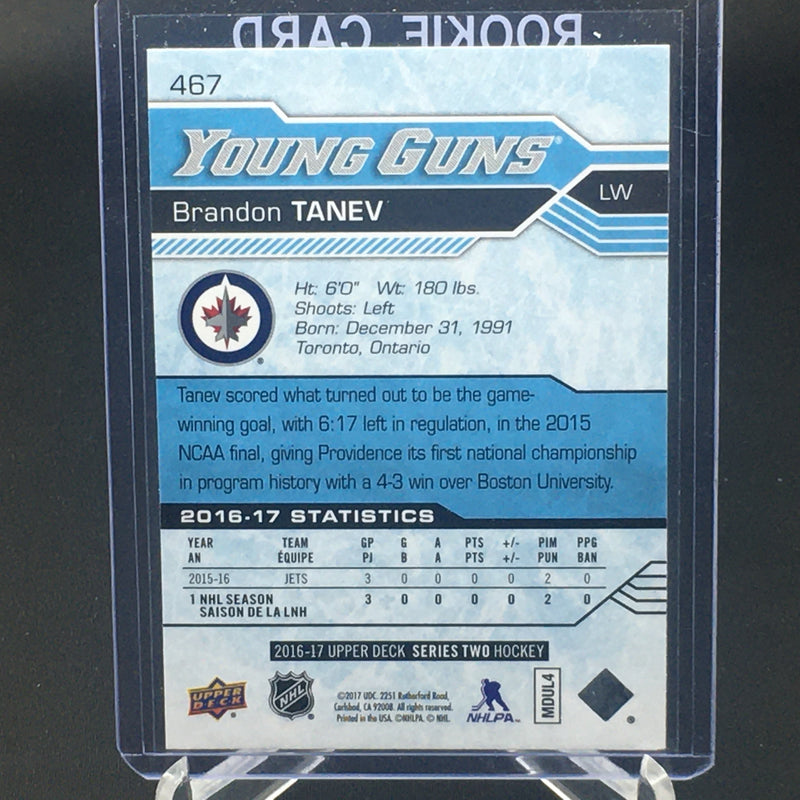 2016 UPPER DECK SERIES TWO - YOUNG GUNS - B. TANEV -