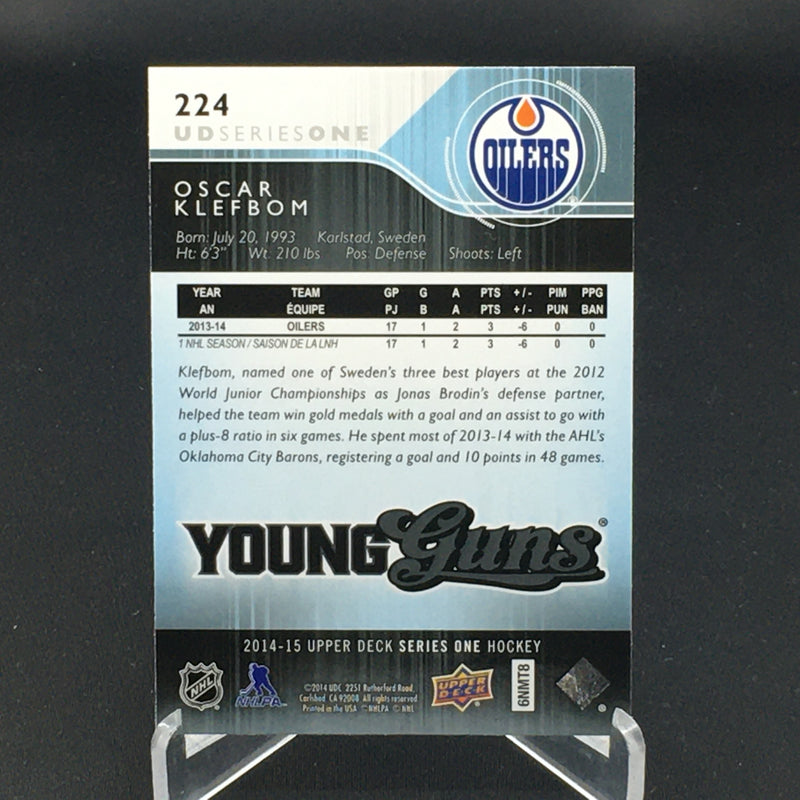 2014 UPPER DECK SERIES ONE - YOUNG GUNS - O. KLEFBOM -