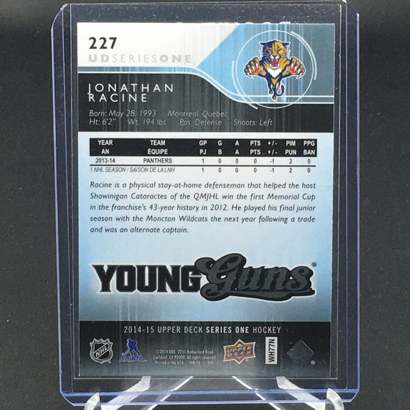 2014 UPPER DECK SERIES ONE - YOUNG GUNS - J. RACINE -