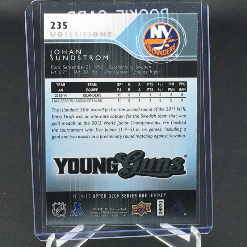 2014 UPPER DECK SERIES ONE - YOUNG GUNS - J. SUNDSTROM -