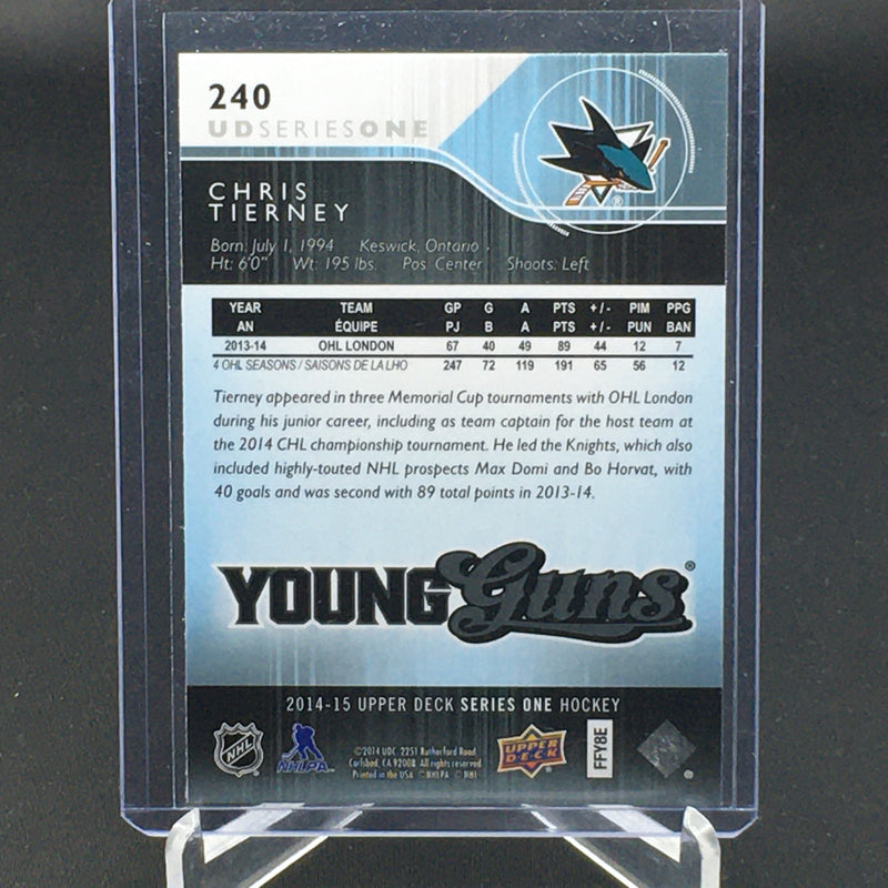 2014 UPPER DECK SERIES ONE - YOUNG GUNS - C. TIERNEY -