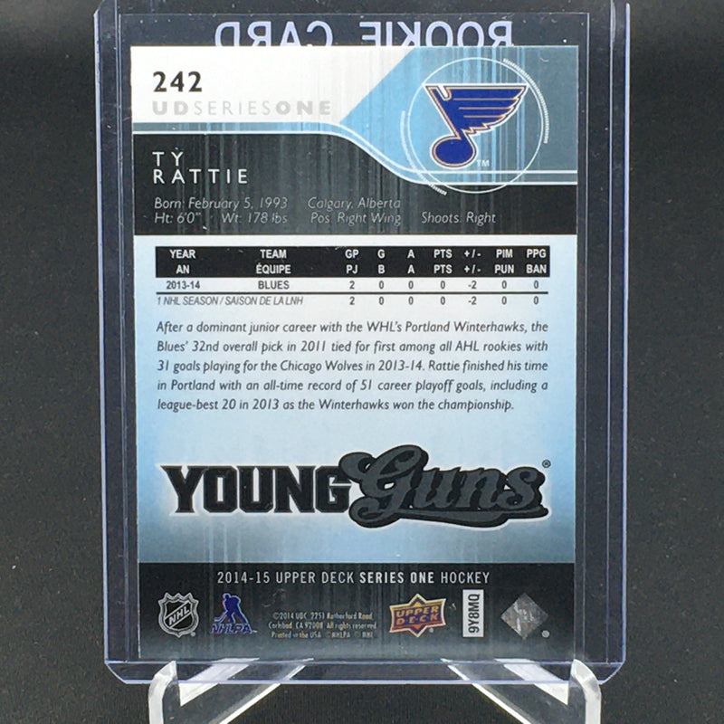 2014 UPPER DECK SERIES ONE - YOUNG GUNS - T. RATTIE -