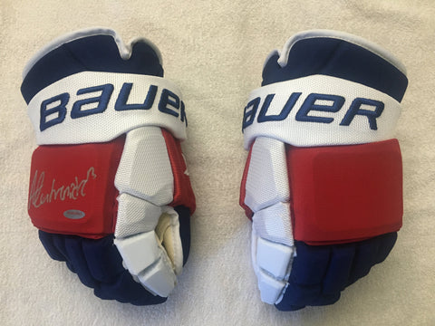 ALEXIS LAFRENIERE - AUTOGRAPHED BAUER VAPOR - 2x PRO GLOVES