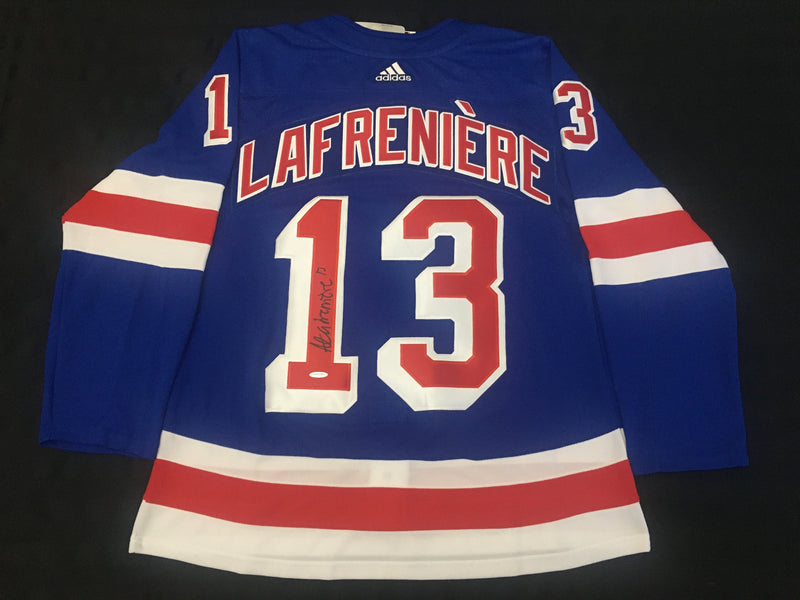 2020 UPPER DECK - A. LAFRENIERE NEW YORK RANGERS - AUTOGRAPHED JERSEY - AUTHENTICATED