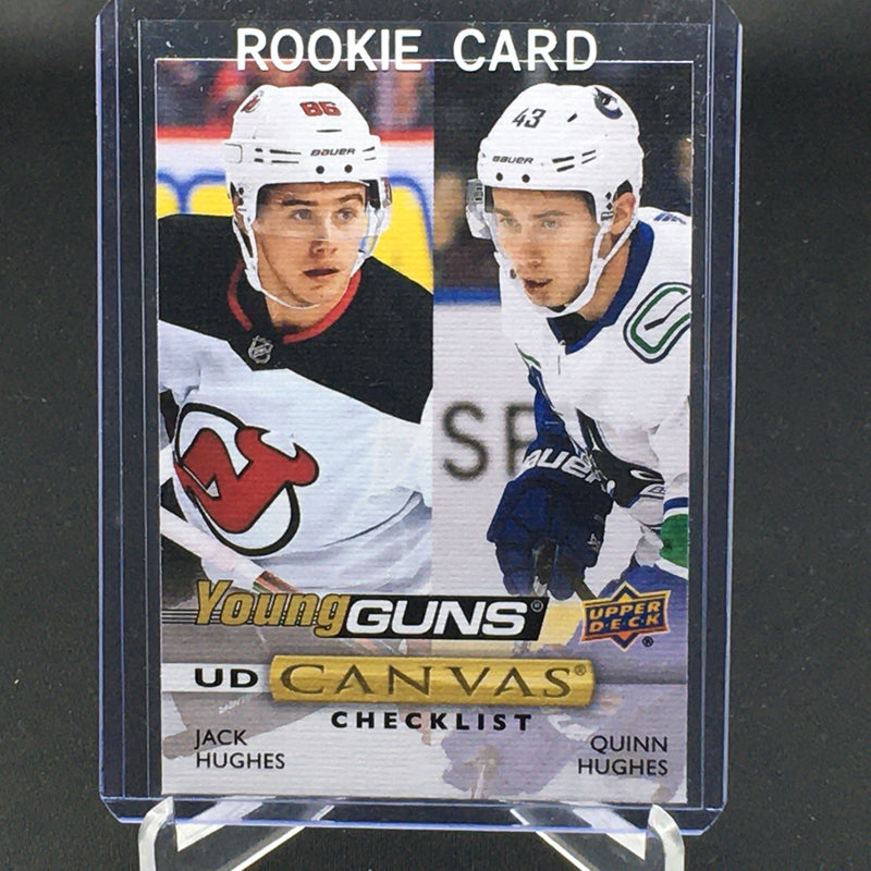 2019 UPPER DECK SERIES TWO - YOUNG GUNS CANVAS - CHECKLIST - J. HUGHES/ Q. HUGHES -