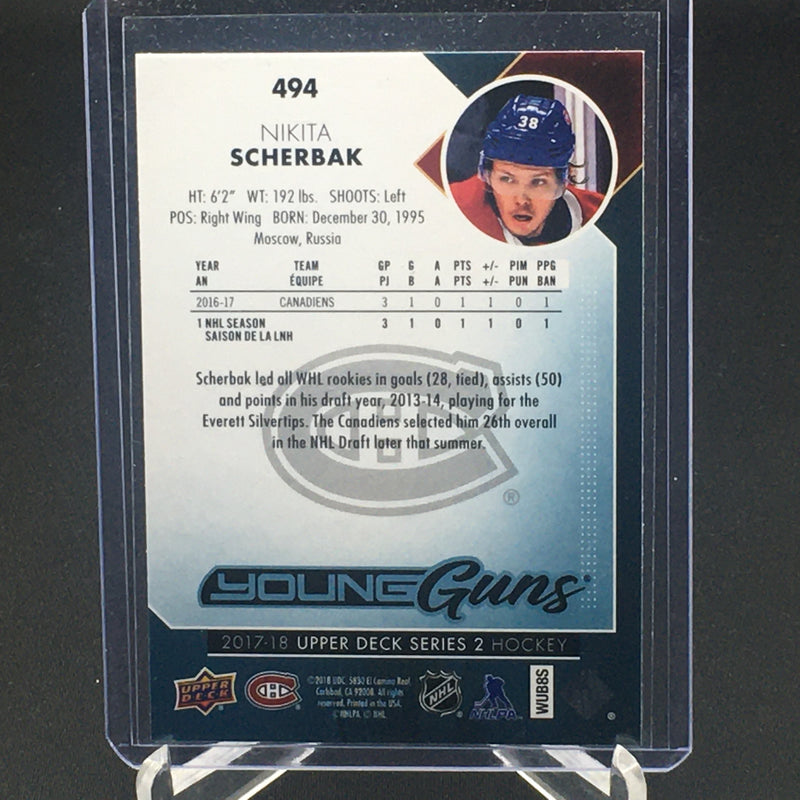 2017 UPPER DECK SERIES TWO - YOUNG GUNS - N. SCHERBAK -