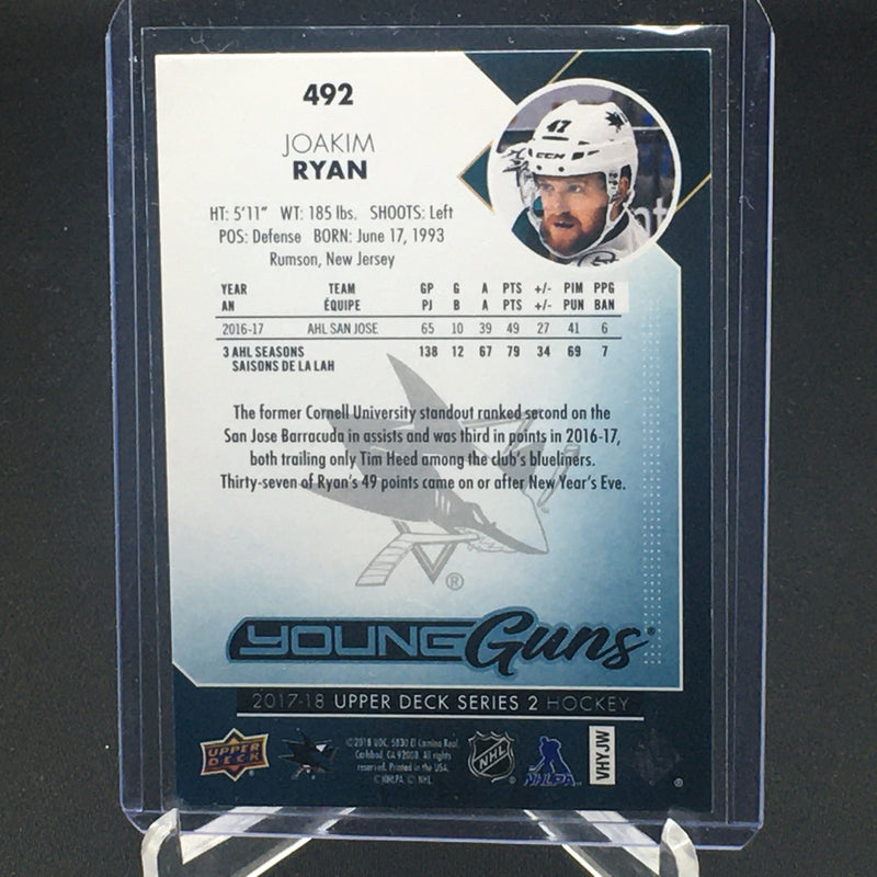 2017 UPPER DECK SERIES TWO - YOUNG GUNS - J. RYAN -