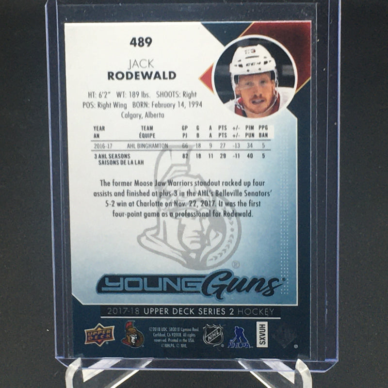 2017 UPPER DECK SERIES TWO - YOUNG GUNS - J. RODEWALD -