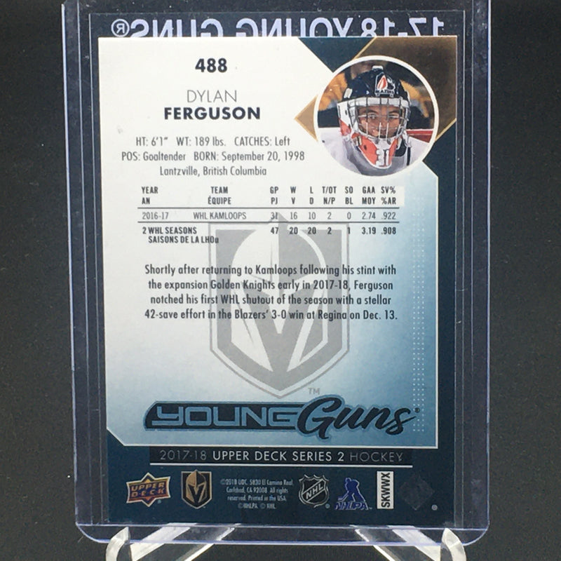 2017 UPPER DECK SERIES TWO - YOUNG GUNS - D. FERGUSON -