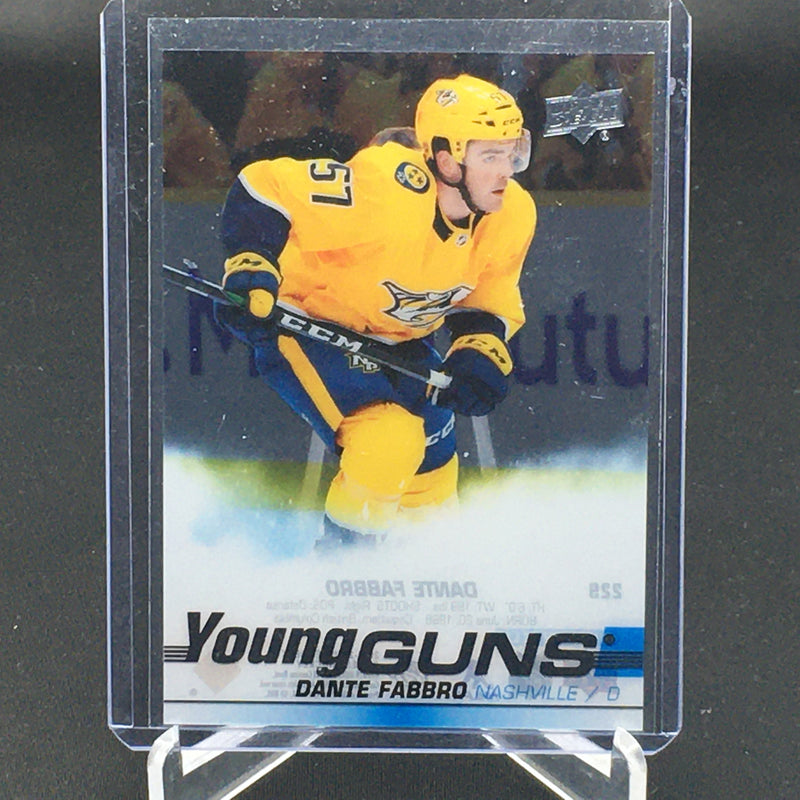 2019 UPPER DECK SERIES ONE - UD CLEAR CUT - YOUNG GUNS - D. FABBRO -