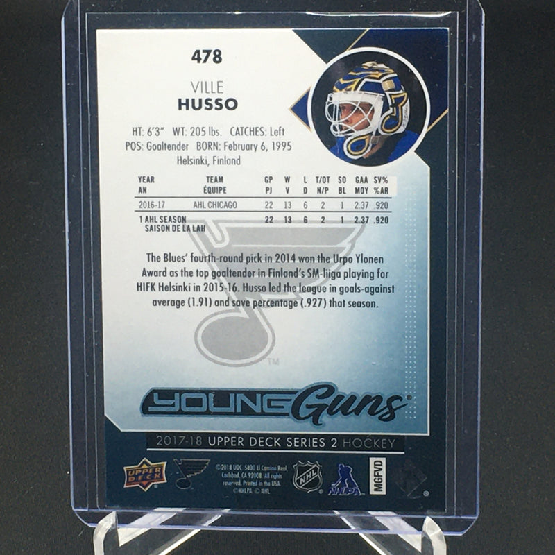 2017 UPPER DECK SERIES TWO - YOUNG GUNS - V. HUSSO -