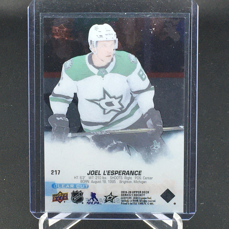 2019 UPPER DECK SERIES ONE - UD CLEAR CUT - YOUNG GUNS - J. L'ESPERANCE -
