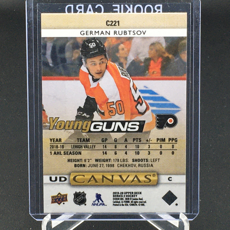 2019 UPPER DECK SERIES TWO - UD CANVAS - YOUNG GUNS - G. RUBSTOV -