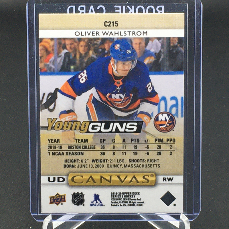 2019 UPPER DECK SERIES TWO - UD CANVAS - YOUNG GUNS - O. WAHLSTROM -