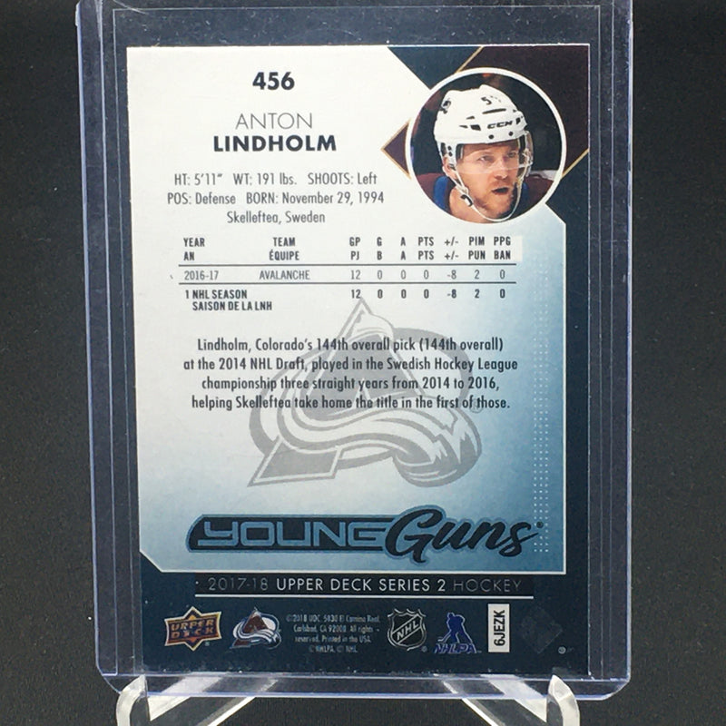 2017 UPPER DECK SERIES TWO - YOUNG GUNS - A. LINDHOLM -