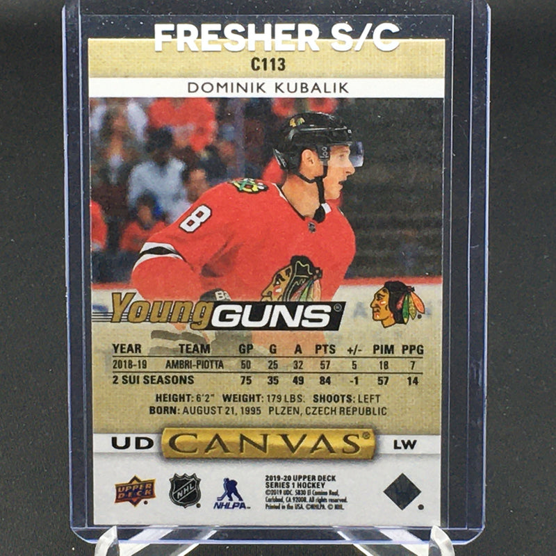 2019 UPPER DECK SERIES ONE - UD CANVAS - YOUNG GUNS - D. KUBALIK -